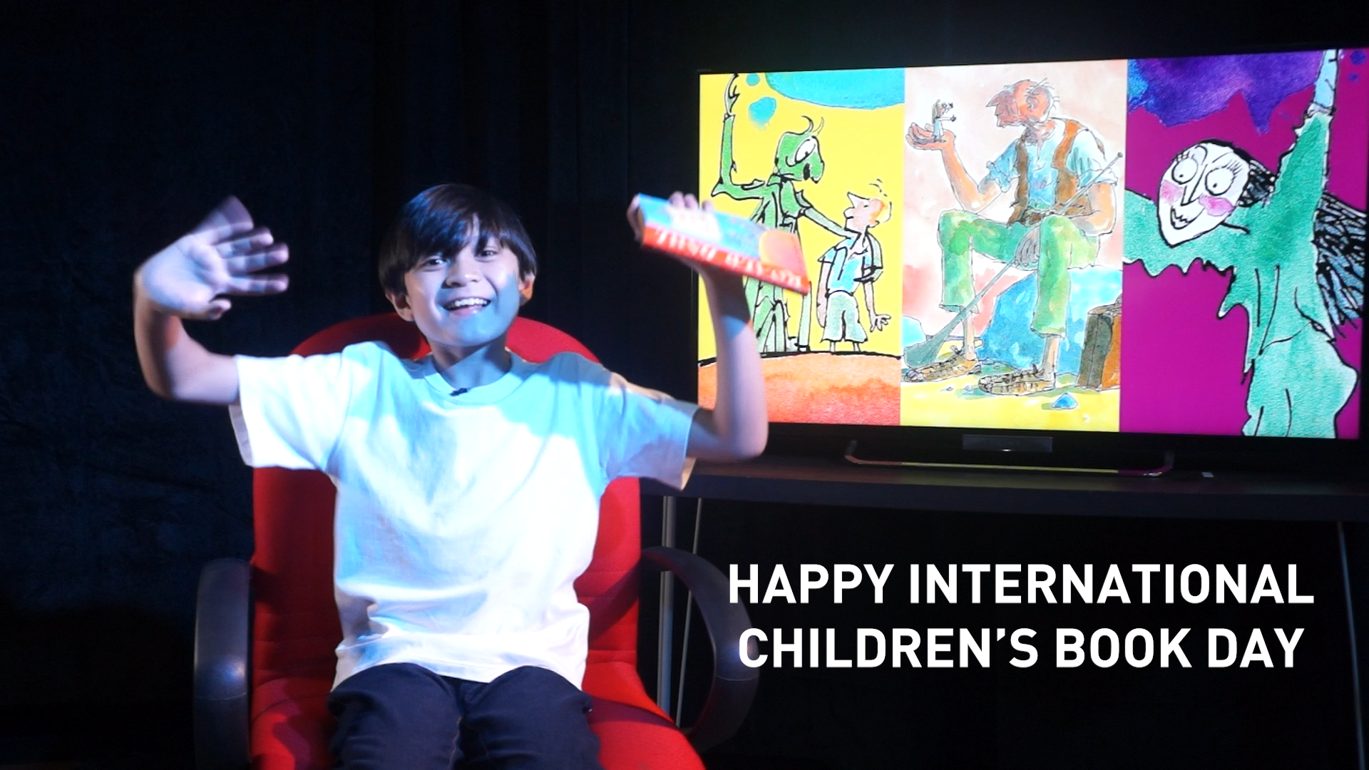 Gen wishing everyone Happy International Children's Book Day